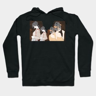 Girls on beige color Hoodie